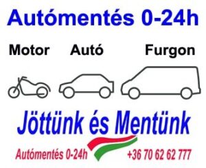 Autómentés 0-24h Autó Motor Furgon +36 70 62 62 777